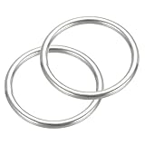PATIKIL 2 Piezas Anillos De Metal 1.2 Pulgada 316 Anillos De Acero Inoxidable Grado Marino Anillo O Multiusos Anillo Redondo Soldado Para Macramé, Manualidades, Correa Para Perro, 3x30mm