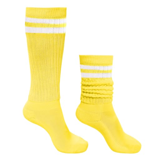 Image of phnydreg Slouch Socks Striped Slouch Scrunch Socks for Women Girls 90s Party