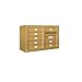 Surface Mount 4C Mailbox Unit-Dbl Col-8 MB1 DRS-Gold-Front-Prvt