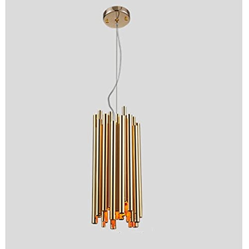 Lustre suspension LED de cuisine or et plafonnier moderne blanc froid