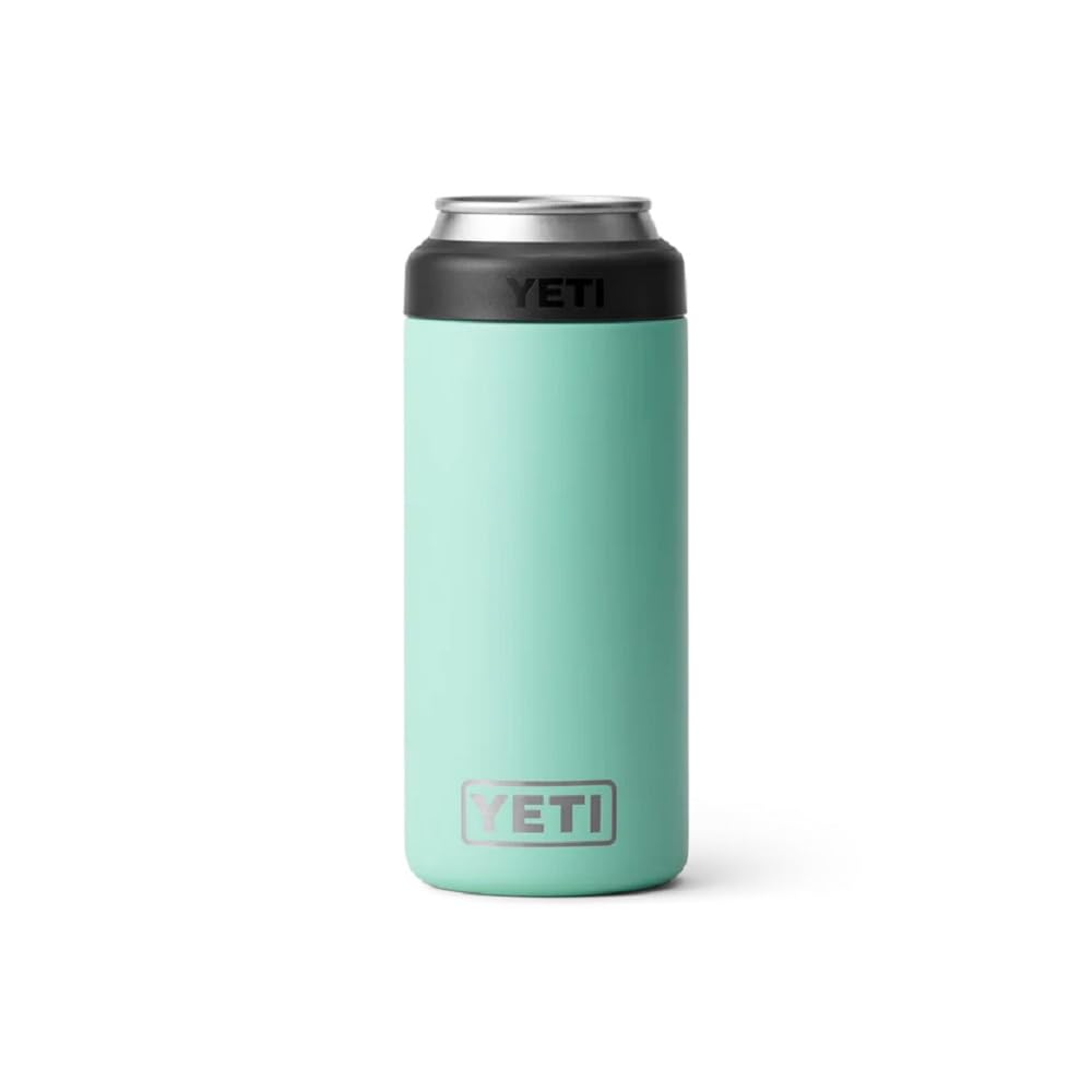 YETI Rambler Colster Slim, isolante per lattine, in acciaio inox, colore verde mare, 250 ml