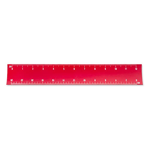 Image of Alumicolor 6-inch Aluminum Engineer Hollow Scale for School, Office, Art and Drafting, 6IN, Red