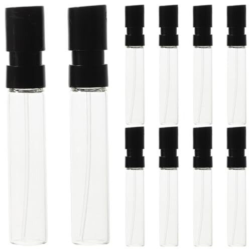 Beaupretty Perfume Sample Vials 10 pack Refillable Travel Perfume Bottle Mini Cologne Spray Bottle French Snap Atomizer 2.16 X 0.39 X 0.39 in Portable Fine Mist for Travel Office Dates