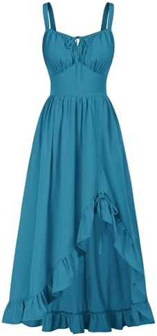 Scarlet Darkness Renaissance Dress Women Summer Corset Dress Flow...