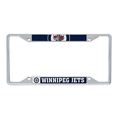 Desert Cactus Winnipeg Jets License Plate Frame Team NHL Metal Car Tag Holder for Front or Back of Car National Hockey League Officially Licensed (Up Close)