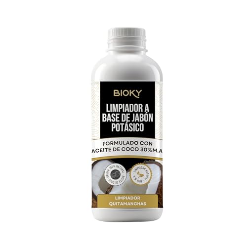 Limpiador de Jabón Potásico 1L | 100% Natural y Extra Concentrado 30% M.A. | Fabricado con Aceite de Coco   Producto Múltiples Usos | Todo tipo de Superficies (1L)