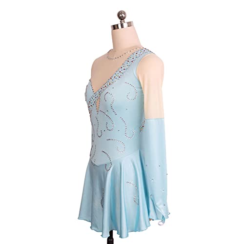 Vestidos De Patinação Artística, Conjunto De Traje De Dança De Dança De Balé Com Strass Brilhante Pa