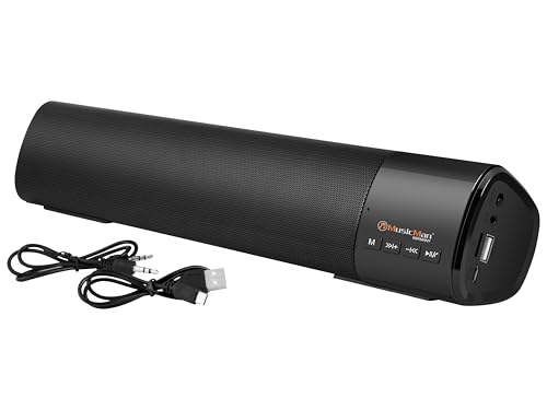 Musicman Mini-Soundbar mit Bluetooth V5.1 FM-Radio, USB, AUX-IN Kopplung mit Bluetooth-fähigen Audiogeräten, Smartphones, Tablets BT-X54 – Bild 5