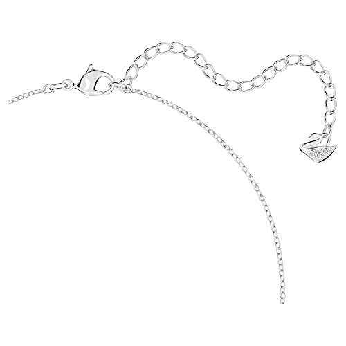Swarovski Lilia Y necklace, Butterfly, White, Rhodium plated3