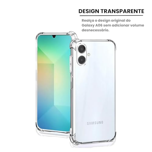 Capa para Samsung [Galaxy A06] Capinha Premium Ultra Slim [Protege Camera] Transparente Anti Impacto