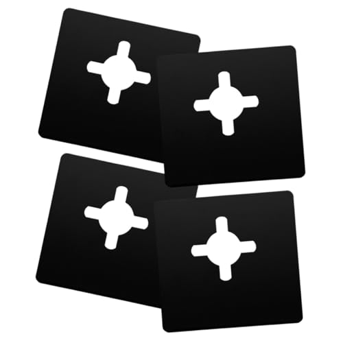 Ipetboom Kit de 4 Placas de Refuerzo para Puertas de Acero Inoxidable Cubiertas para Pomos Relleno para Agujeros de Puertas Compatibles Cerraduras Estándar para Reparación y Protección