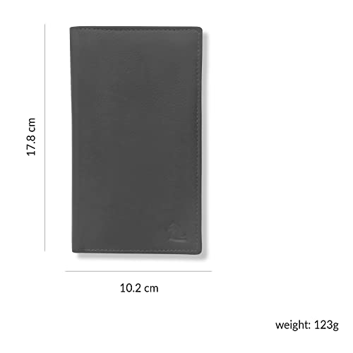 Image of KARA Black Unisex Genuine Leather Wallet - Hand Purse with 16 Credit Cards Slots - Wallet for Women and Men