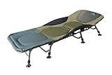CARPZILLA Outdoor Portable Carp Fishing Bed Chair Bedchair Camping 600D Oxford Heavy Duty 8 Adjustable Legs Pillow Dark Green FB-022