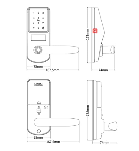 Verrouillage de porte d'横向 d'empreinte digitale contre la perte de clés - 6