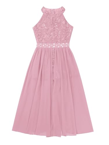 Jhaoyu Kids Flower Girls Dress Sleeveless Lace Wedding Pageant Party Princess Dress Formal Gown Maxi Romper Dancewear4