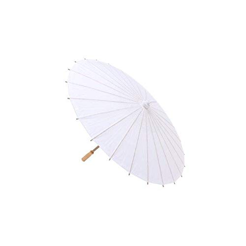 Lote de 20 Parasoles Blanco Papel Bambú para Bodas 70 cm - Comprar Parasoles, paraguas para decoración y Detalles de Bodas