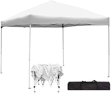 GREARDEN 10'x10'Pop Up Canopy Instant Shade Gazebo Tent for Party Outdoor, White