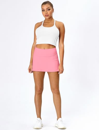 Image of icyzone Athletic Tennis Skirts for Women with Pockets Shorts, Workout Running Golf Skorts