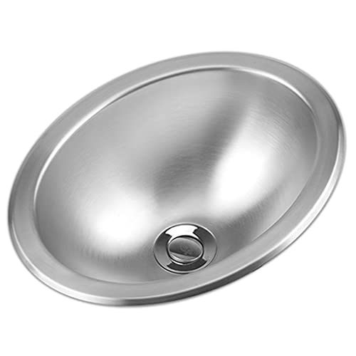 Yyuoqafn Bar Sinks 304 Stainless Steel Round Single Bowl for Both and Flushmount Tools Home Improvement