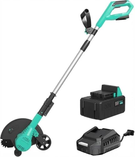 20V Cordless Lawn Edger, 9' Blade with 4.0Ah Battery & Charger, Brushless Electric Edger, 3...