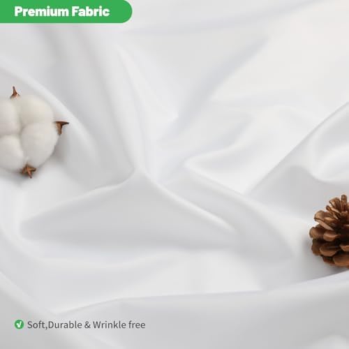 eachope Stall Waterproof Fabric Shower Curtain Liner,54x78 Inch White - 2