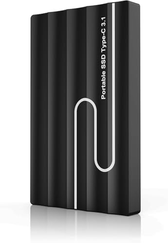Blue Sky 2TB Disco Duro Externo, Ultra Slim Portátil 2.5' Almacenamiento Compatible para PC, Ordenador portátil, computadora (Negro)