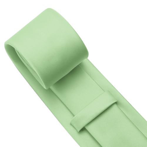 Image of KOOELLE Men's Ties Solid Pure Color Plain Neckties Formal Black Ties For Men