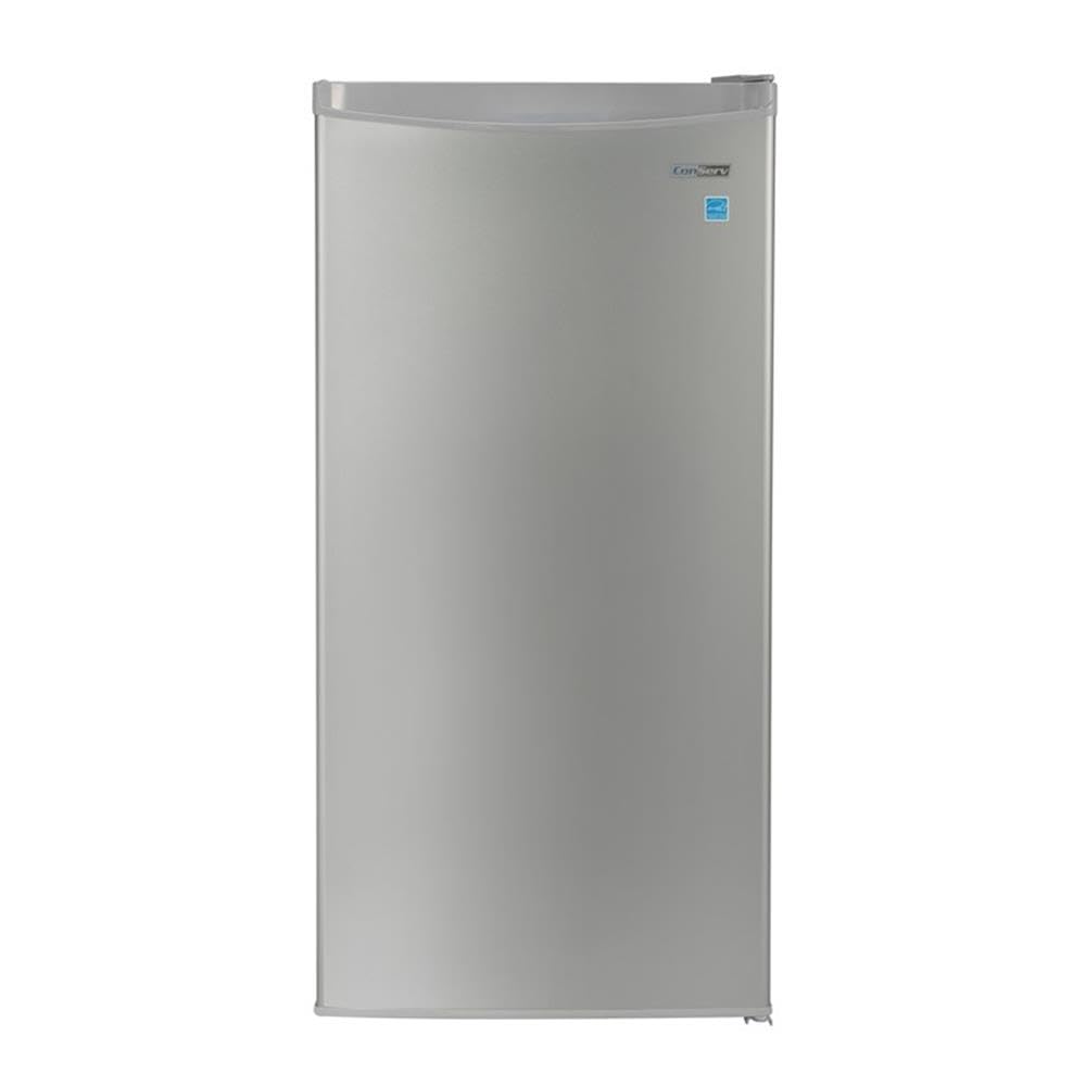 Pemberly Row Compact Upright Freezer, 4.3 Cu Ft, Freestanding Convertible Design, Stainless Steel Finish, Reversible Door, Adjustable Shelves, Garage-Ready, Quiet Operation, Small Space Kitchen Or on Fridge.com - View 5