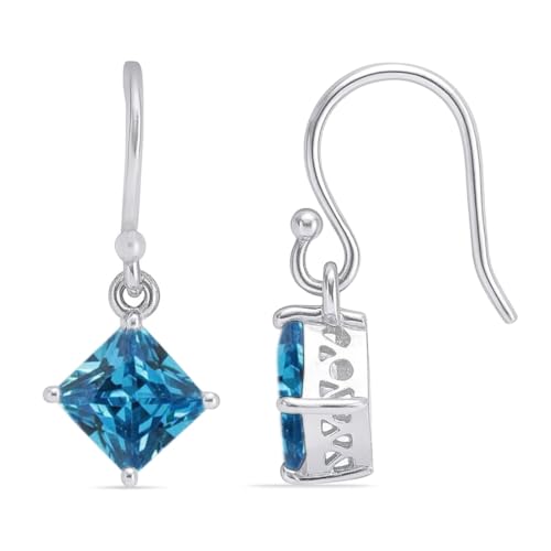 Image of ZAVYA 925 Sterling Silver CZ Drop Silver Plating Drop Earrings | Gift for Women and Girls | With Certificate of Authenticity and 925 Hallmark