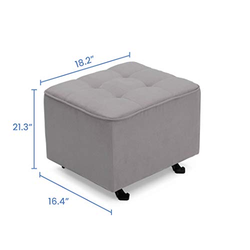 Delta Children Nursery Tufted Gliding Ottoman, Dove Grey #TOP5