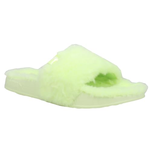 PUMA Womens Leadcat 2.0 Ylm Fluff Slide Casual Sandals Casual - Green2