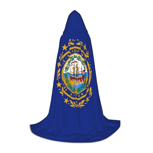 Cape à capuche New Hampshire pour cosplay magicien et déguisement médiéval