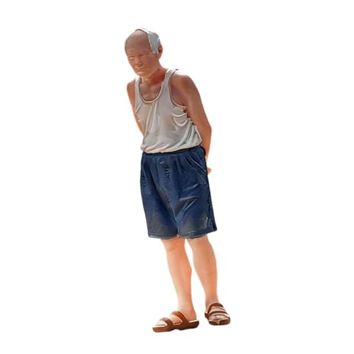 Simhoa 1/64 Scale Old Man Miniature Figurine