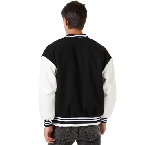 Men's Fashion Varsity Jacket Causal Slim Fit Letterman Baseball Bomber Jackets Windbreaker Lightweight Coat4
