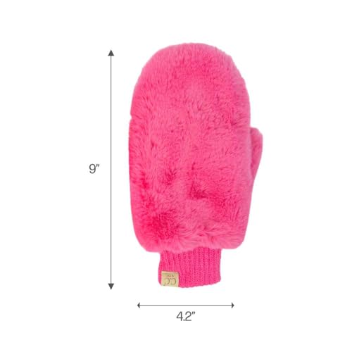 Image of C.C Kids Faux Fur Sherpa Lined Convertible Mittens
