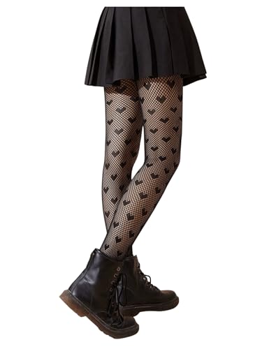 Image of SHENHE Women's Patterned Fishnet Tights High Waist Pantyhose Floral Stockings