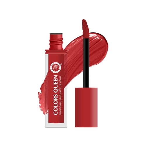 Image of Colors Queen Sensational Liquid Matte Lipstick - 7g | Long Lasting, Fade & Transfer Proof Lipstick | Highly Pigmented, Water & Smudge Proof Liquid Lipstick for Women (07 - Valentine)