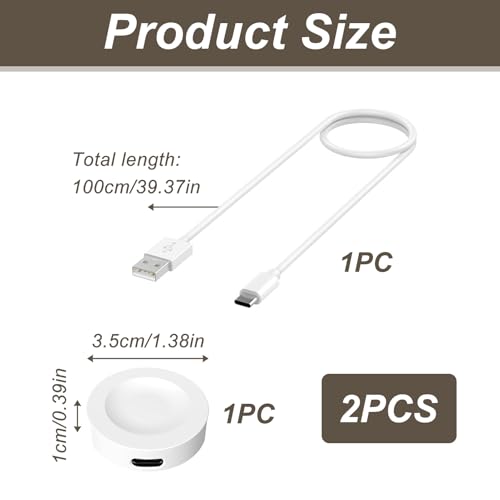 Cargador Magnético Compatible con Huawei Watch GT5 Pro GT5 GT4 GT3 GT3 SE GT2 Pro Watch 4 3 Ultimate GT Runner, Base de Carga USB Portátil con Cable 100CM Blanco Accesorio de Repuesto Seguro y Rápido - imagen 2