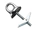 PROGRIP 810320 Trailer Transport and Truck Bed Tie Down Anchor Point: Chrome with Toggle Bolt, Bedliner (Pack of 2)