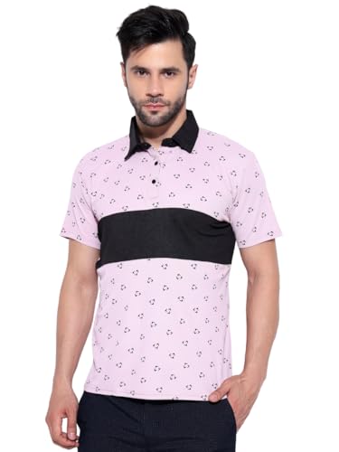 Image of Honky Tonky Men's Regular Fit Polo Neck Half Sleeve Printed Casual T-Shirt | Polo T-Shirt for Men
