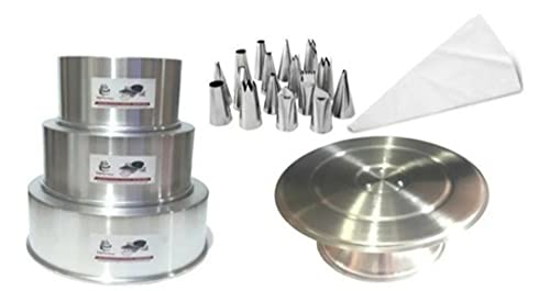 Kit Confeiteiro (3 Formas + Bailarina + 16 Bicos + Manga)