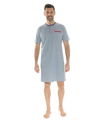 Chemise de nuit bleu Nael Christian Cane idéale pour vos soirées de détente