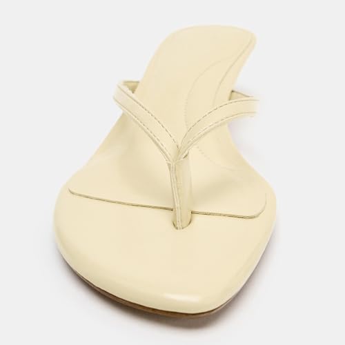 Image of Women's Miami Kitten Heels Sandals Square Open Toe Thong Sandal Flip Flop Heels +Memory Foam Heeled Sandals for Women