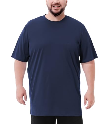 Mens Big and Tall Swim Shirt Sun Protection UPF 50+ Rash Gard Quick Dry T-Shirt (2XL-8XL)2