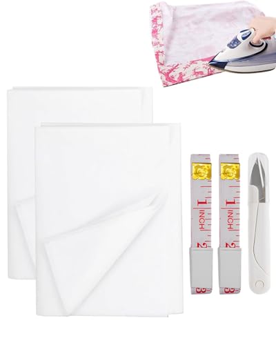 HUVZOR 2Piezas Tela Entretela Termoadhesiva, 200x100cm Guata y Fliselina Doble Cara para Costura   Ideal para Planchar y Fusionar en Proyectos de Confección, Adhesivo Fáci