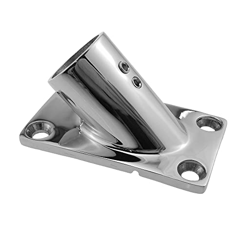 Base rectangular para barco de 60 grados y barra de acero inoxidable 316 para pasamanos marino 6
