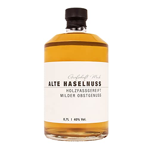 Grafschaft Mark Alte Haselnuss Schnaps 1 x 0,7 L | 40% vol. Alkohol | milder Obstbrand holzfassgelagert | Spezialitäten aus...