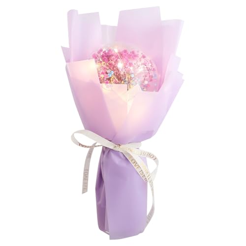 Ramo de flores secas con luces LED para decoración romántica miniatura 1