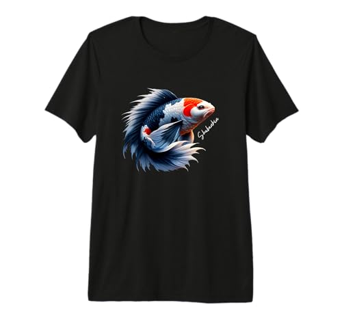 Shubunkin Goldfish Lovers Pond Fish Tank Art Design Premium Tri-blend