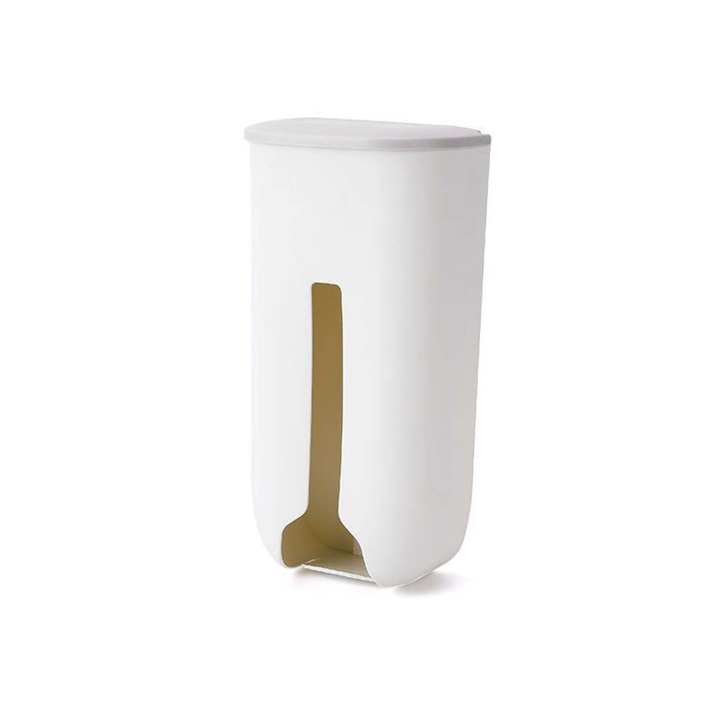 Organisateur de sac poubelle mural blanc sans perçage pour rangement cuisine